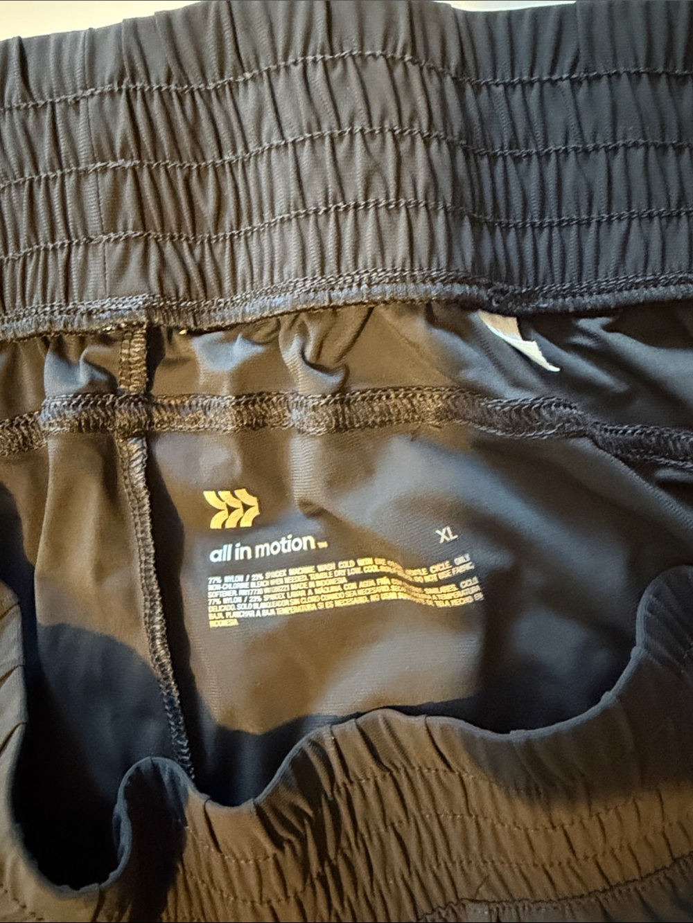 All In Motion High Rise Woven Barrel Leg Pants Slate Black XL - Picture 2 of 4